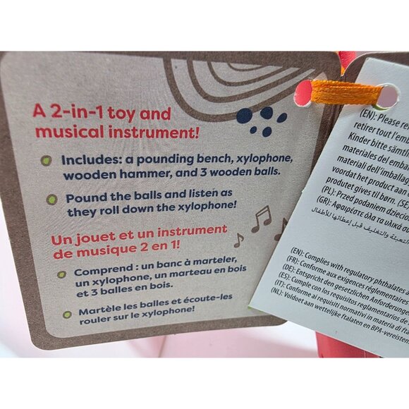 B. Toys Whale Xylo-Pound Bench & Xylophone Set For Ages 1+ - Picture 5 of 10